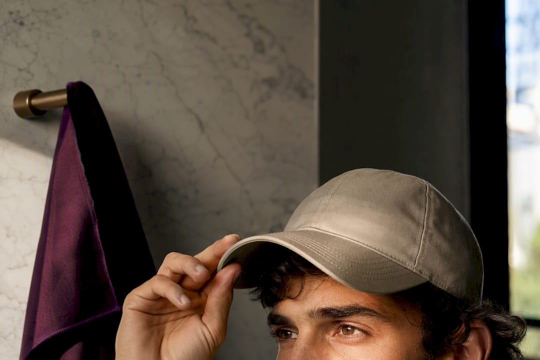 Close detail of clean baseball cap fit